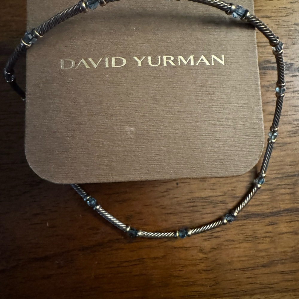 David Yurman Cable Necklace with Dark Accents